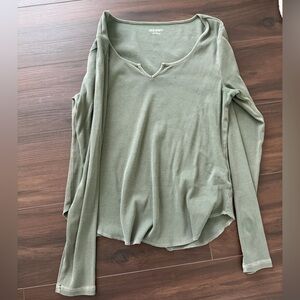 Old Navy Green Long Sleeve Top